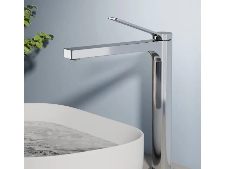 Emke Wasserhahn Waschbeckenarmaturen 335 x 233 x 46 mm Verchromt Mischbatterie Küchenarmatur mit Luftsprudler