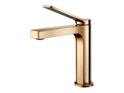 Emke Wasserhahn Waschbeckenarmaturen 195 x 173 x 46 mm Rosengold Mischbatterie Küchenarmatur mit Luftsprudler
