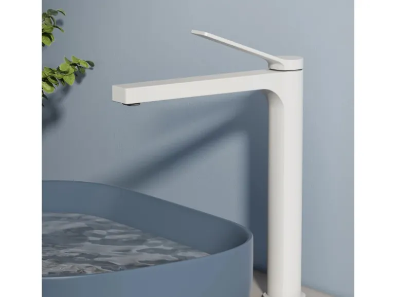Emke Wasserhahn Waschbeckenarmaturen 335 x 233 x 46 mm Weiß Mischbatterie Küchenarmatur mit Luftsprudler