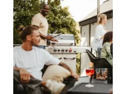 Enders Gasgrill Kanasas II Pro 4 SIK Profi Turbo 4 Brenner & Seitenkocher Silber