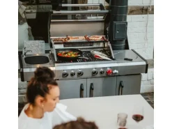 Enders Gasgrill Kanasas II Pro 4 SIK Profi Turbo 4 Brenner & Seitenkocher Silber
