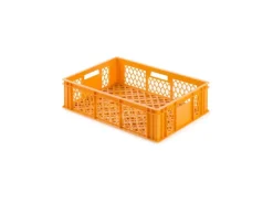 Eurobehälter Bäcker- und Konditorenkasten HxBxT 17,1 x 40 x 60 33 Liter Gelb-Orange Brötchenkiste Sstapelbare Bäckerkiste