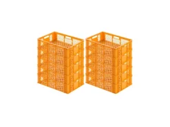 Eurobehälter Bäcker- und Konditorenkasten HxBxT 17,1 x 40 x 60 33 Liter Gelb-Orange Brötchenkiste Sstapelbare Bäckerkiste