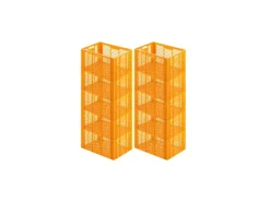 Eurobehälter Bäcker- und Konditorenkasten HxBxT 34,9 x 40 x 60 70 Liter Gelb-Orange Brötchenkiste Sstapelbare Bäckerkiste