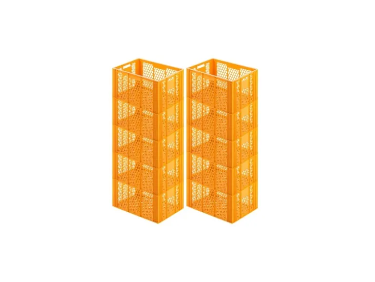 Eurobehälter Bäcker- und Konditorenkasten HxBxT 34,9 x 40 x 60 70 Liter Gelb-Orange Brötchenkiste Sstapelbare Bäckerkiste