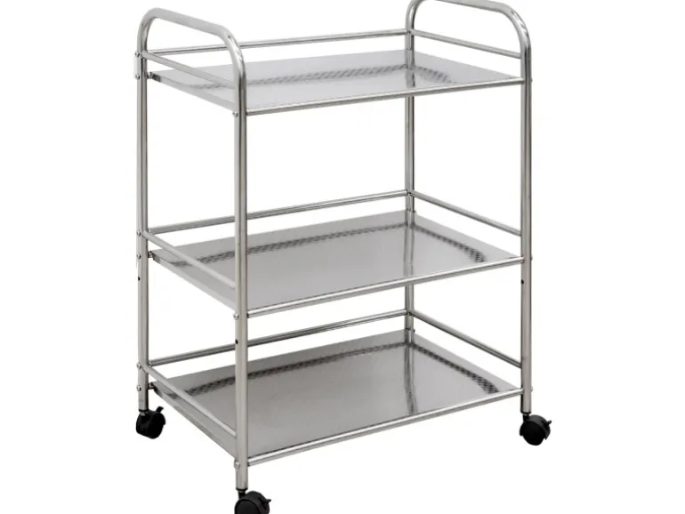 eyepower Servierwagen mit 3 Etagen 60 x 35 x 77 cm