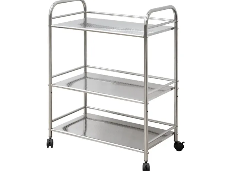 eyepower Servierwagen mit 3 Etagen 60 x 35 x 77 cm