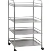 eyepower Servierwagen mit 4 Etagen 60 x 35 x 100 cm