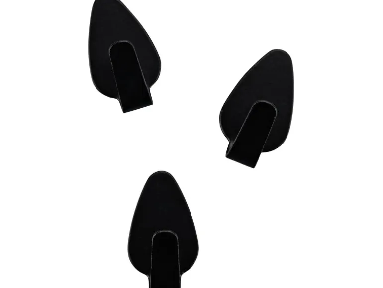Fackelmann Ovalklebehaken Schwarz 3 Stück 2,8 cm