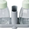 Fackelmann Salz-und Pfefferstreuer Menage Eco 45 ml Lichtgrau-Mintgrün 3-teilig