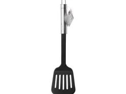 Fackelmann Schlitzwender mit Ovalgriff 32 cm Silber-Schwarz