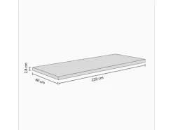 Flex-Well Classic Arbeitsplatte Caledonia 220 cm x 60 cm x 2,8 cm