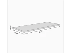 Flex-Well Classic Arbeitsplatte Caledonia 150,5 cm x 60 cm x 2,8 cm