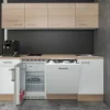 Flex-Well Classic Büroküche Florida 210 cm Weiß-Sonoma Eiche