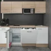 Flex-Well Classic Büroküche Florida 210 cm Weiß-Sonoma Eiche