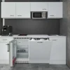Flex-Well Classic Büroküche Wito 210 cm Weiß