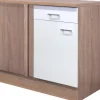 Flex-Well Classic Küchen-Eck-Unterschrank Florida 110 x 60 cm Weiß-Sonoma Eiche