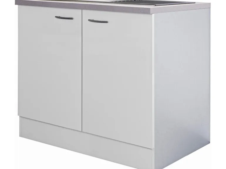 Flex-Well Classic Küchen-Spülenunterschrank Wito 100 cm Weiß