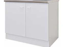 Flex-Well Classic Küchen-Spülenunterschrank Speed 100 cm Weiß