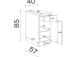 Flex-Well Classic Küchen-Unterschrank Wito 40 cm Weiß