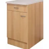 Flex-Well Classic Küchen-Unterschrank Nano 50 cm Buche Nachbildung