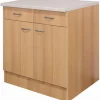 Flex-Well Classic Küchen-Unterschrank Nano 80 cm Buche Nachbildung