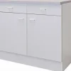 Flex-Well Classic Küchen-Unterschrank Speed 100 cm Weiß