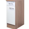 Flex-Well Classic Küchen-Unterschrank Florida 30 cm Weiß-Sonoma Eiche