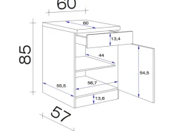 Flex-Well Classic Küchen-Unterschrank Wito 60 cm Weiß