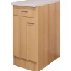 Flex-Well Classic Küchen-Unterschrank Nano 40 cm Buche Nachbildung