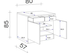 Flex-Well Classic Küchen-Unterschrank Wito 80 cm Weiß