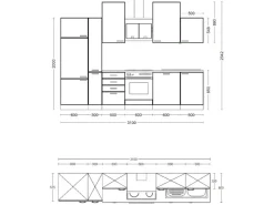 Flex-Well Classic Küchenzeile Florida 310 cm Weiß - Sonoma Eiche