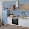 Flex-Well Classic Küchenzeile Florida 210 cm Sonoma Eiche-Weiß-Sonoma Eiche