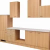 Flex-Well Classic Küchenzeile Nano 280 cm ohne E-Geräte Buche Nachbildung