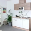 Flex-Well Classic Singleküche Florida 150 cm Sonoma Eiche-Weiß-Sonoma Eiche