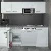 Flex-Well Exclusiv Büroküche Joelina 210 cm Weiß