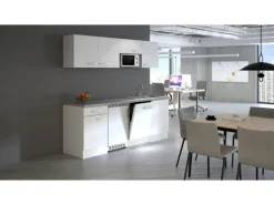 Flex-Well Exclusiv Büroküche Joelina 210 cm Weiß