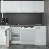 Flex-Well Exclusiv Büroküche Joelina 210 cm Weiß