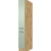 Flex-Well Exclusiv Küchenapothekerhochschrank Cara 30cm Schilfgrün-Artisan Eiche