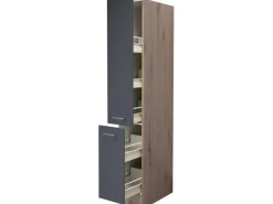 Flex-Well Exclusiv Küchen-Apothekerhochschrank Morena 30 cm Basaltgr. - San Remo