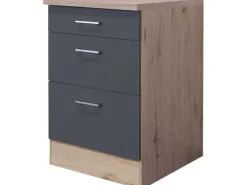 Flex-Well Exclusiv Küchen-Auszugsunterschrank Morena 60cm Basaltgrau  - San Remo