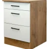 Flex-Well Exclusiv Küchen-Auszugsunterschrank Vintea 60cm Magnolie-Lancelot Oak