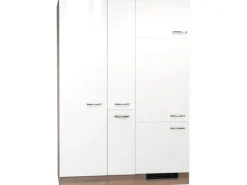 Flex-Well Exclusiv Küchenerweiterung Valero 140 cm Hochglanz Weiß