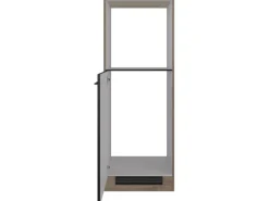 Flex-Well Exclusiv Küchen-Geräteumbauschr. Capri 60cm Schwarz Matt-Endgrain Oak