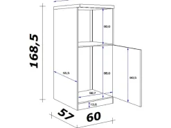 Flex-Well Exclusiv Küchen-Geräteumbauschrank Joelina 60 cm Weiß