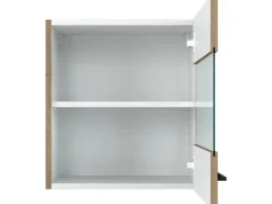 Flex-Well Exclusiv Küchen-Glas-Oberschrank Cara 50cmx55cm Artisan Eiche