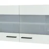Flex-Well Exclusiv Küchen-Glas-Oberschrank Vintea 100cm Magnolie - Lancelot Oak