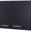 Flex-Well Exclusiv Küchen-Hängeschrank Lara 80 cm Anthrazit-San Remo Eiche