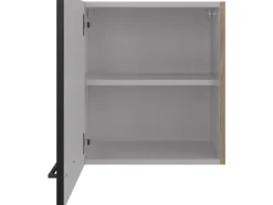 Flex-Well Exclusiv Küchen-Oberschrank Capri 50x 55cm Schwarz Matt-Endgrain Oak