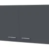 Flex-Well Exclusiv Küchen-Oberschrank Morena 100cm Basaltgrau-San Remo Eiche